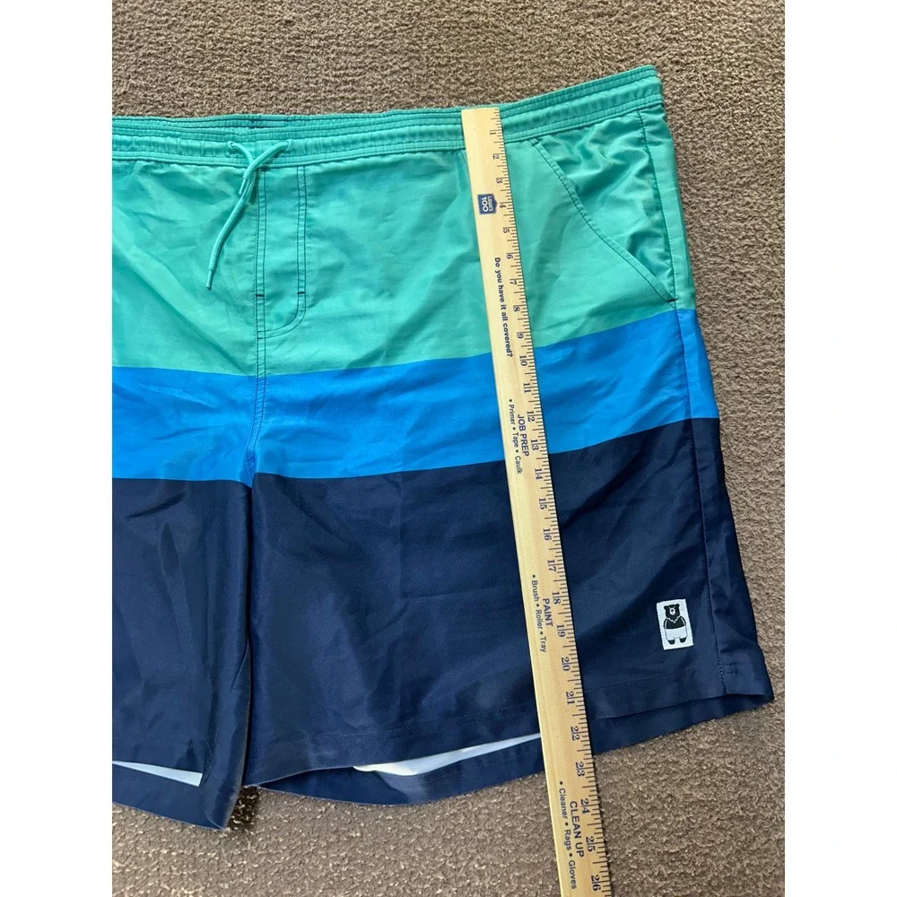 Meekos By KingSize Swim Trunks Mens 4XL Big Blue Colorblock Board Shorts